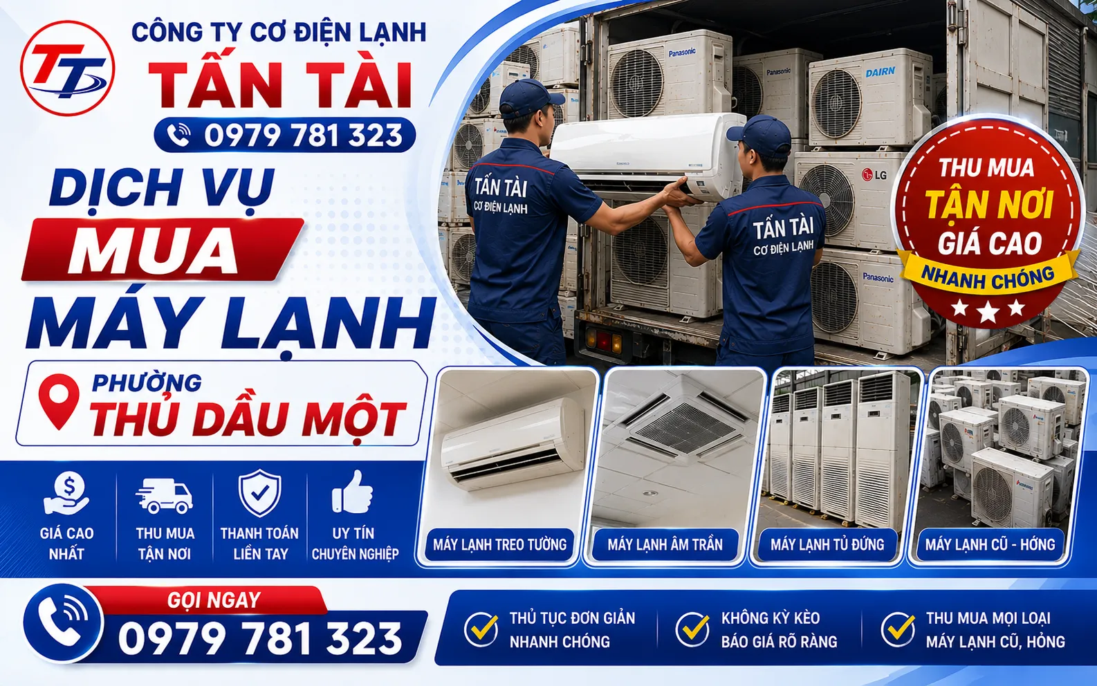 Dịch vụ mua máy lạnh phường Thủ Dầu Một