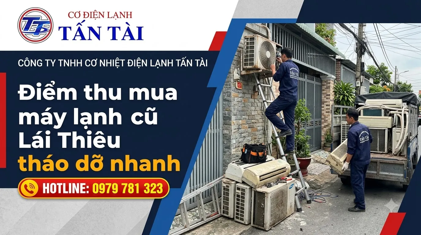 Điểm thu mua máy lạnh cũ Lái Thiêu tháo dỡ nhanh