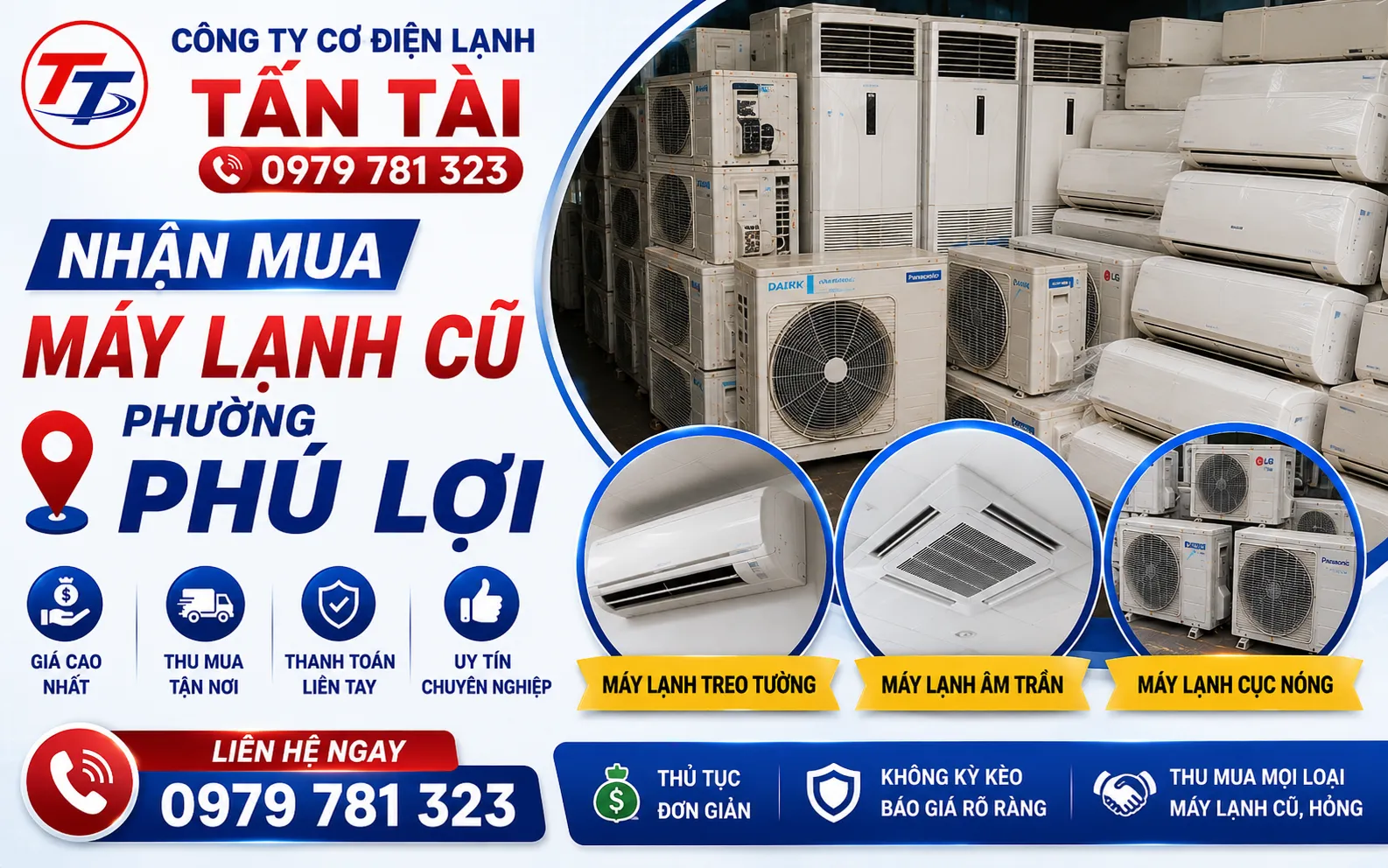 Nhận mua máy lạnh cũ phường Phú Lợi