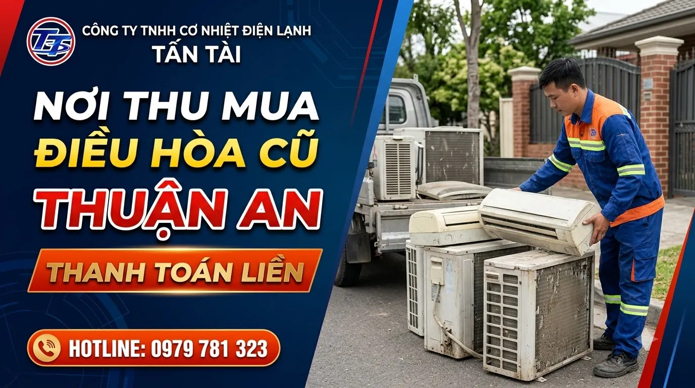 Nơi thu mua điều hòa cũ Thuận An thanh toán liền