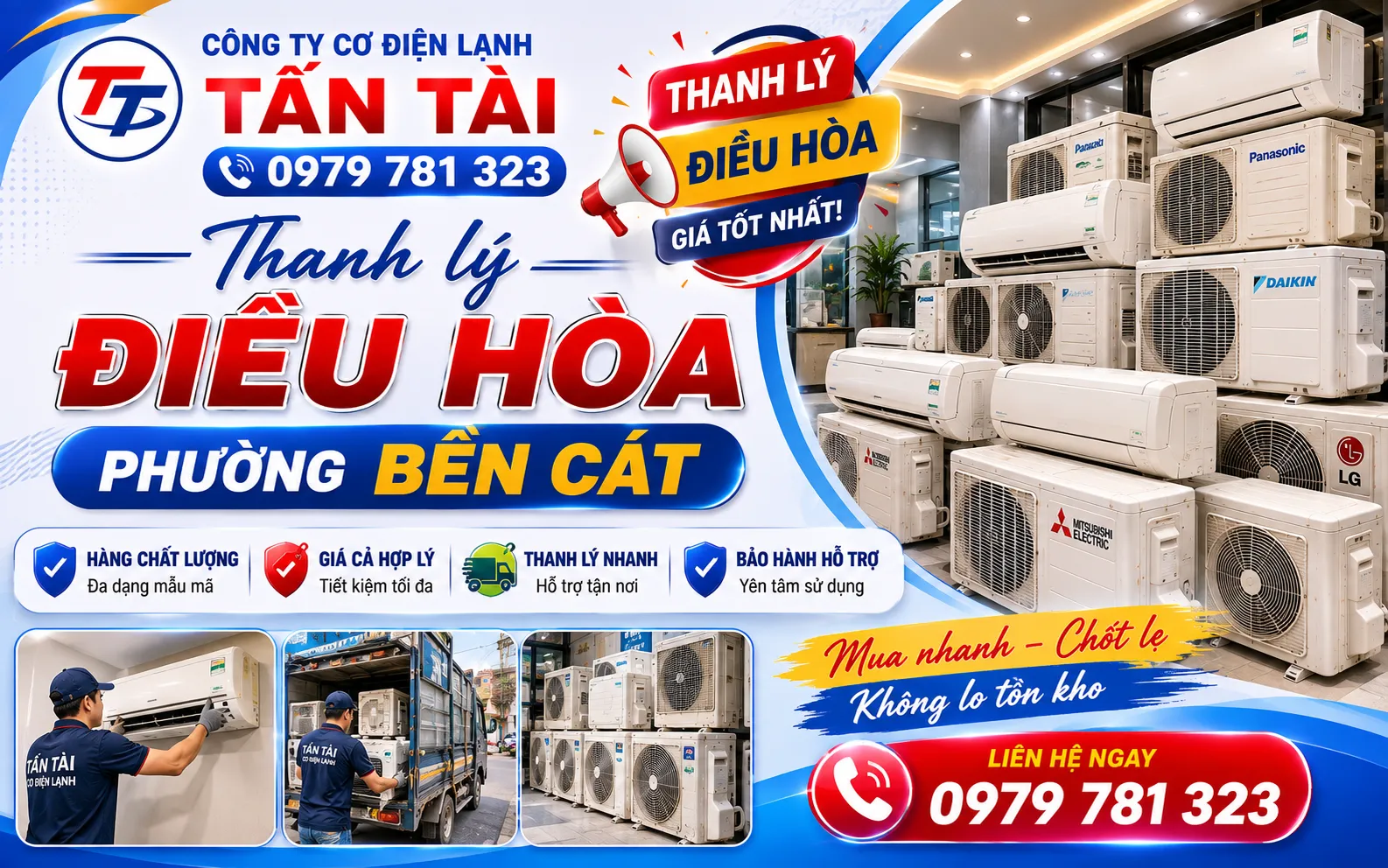 Thanh lý điều hòa phường Bến Cát