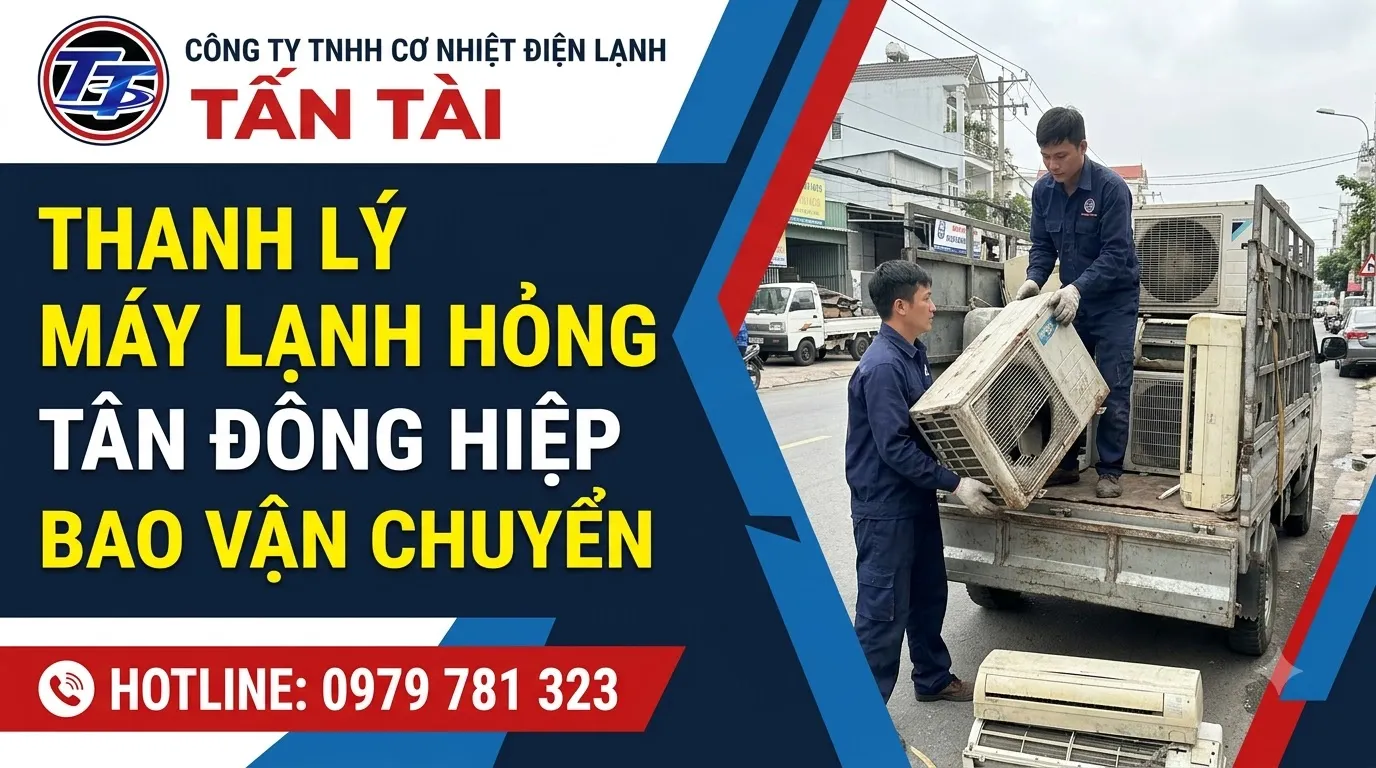 Thanh lý máy lạnh hỏng Tân Đông Hiệp bao vận chuyển