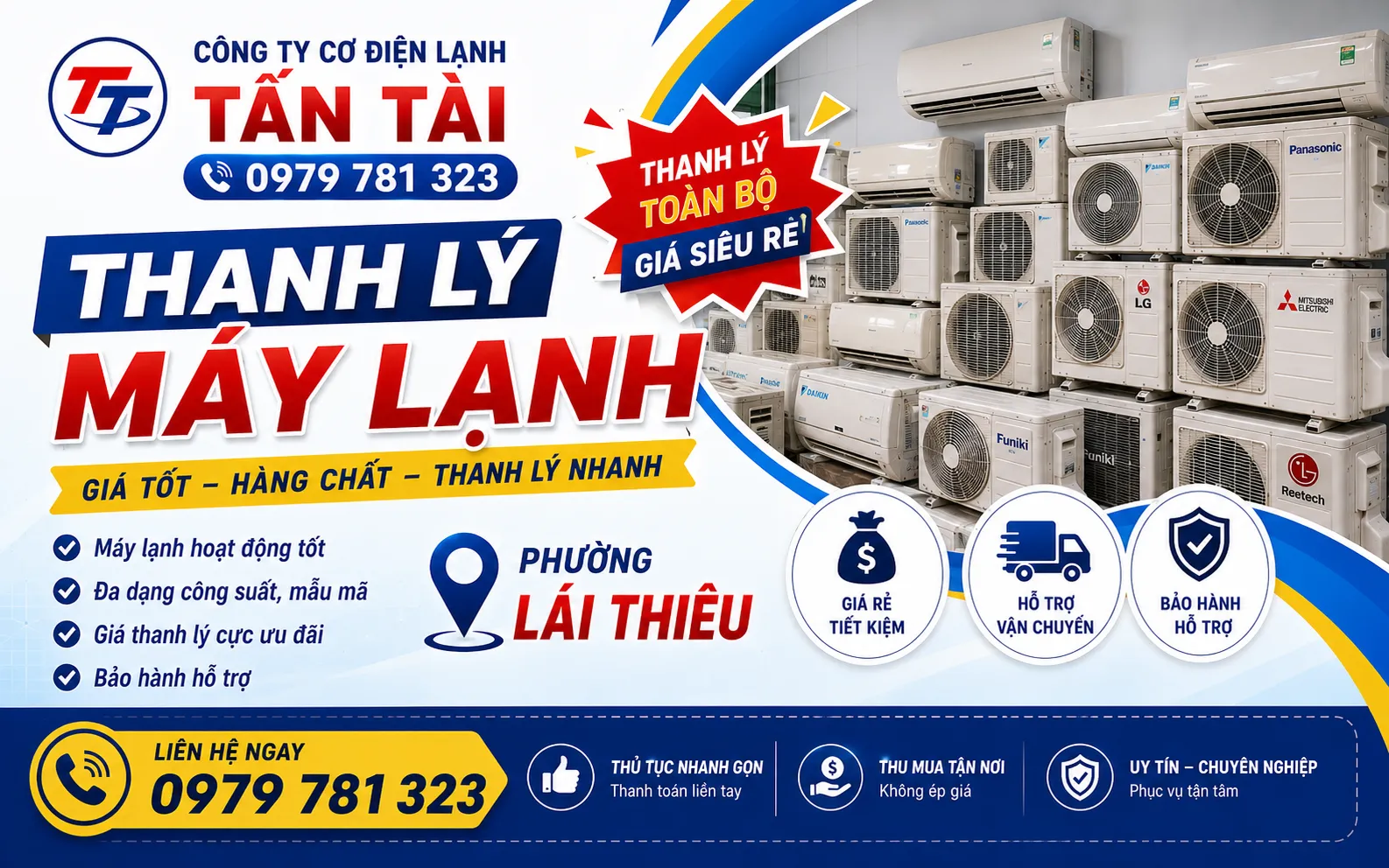 Thanh lý máy lạnh phường Lái Thiêu