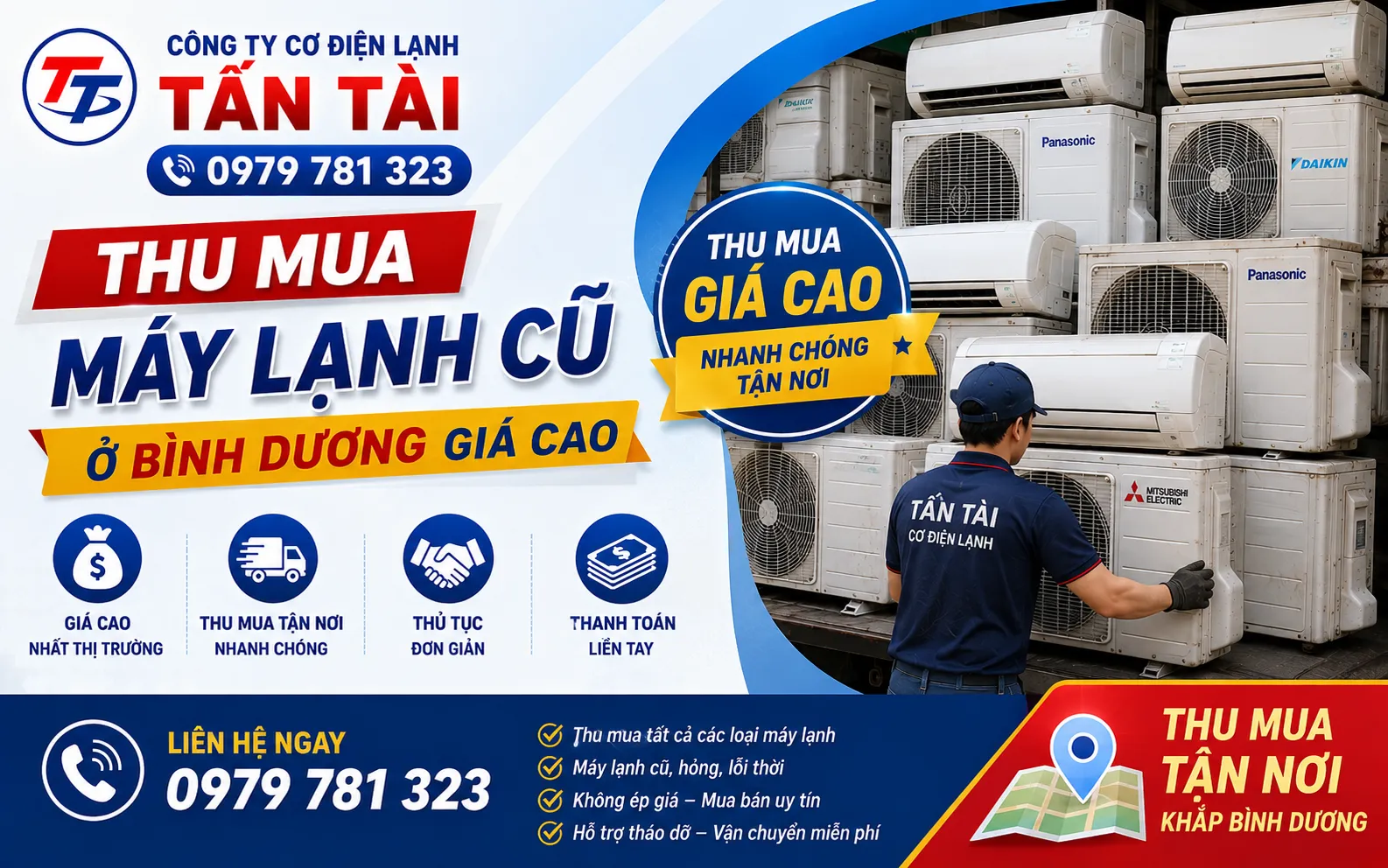 Thu mua máy lạnh cũ ở Bình Dương giá cao