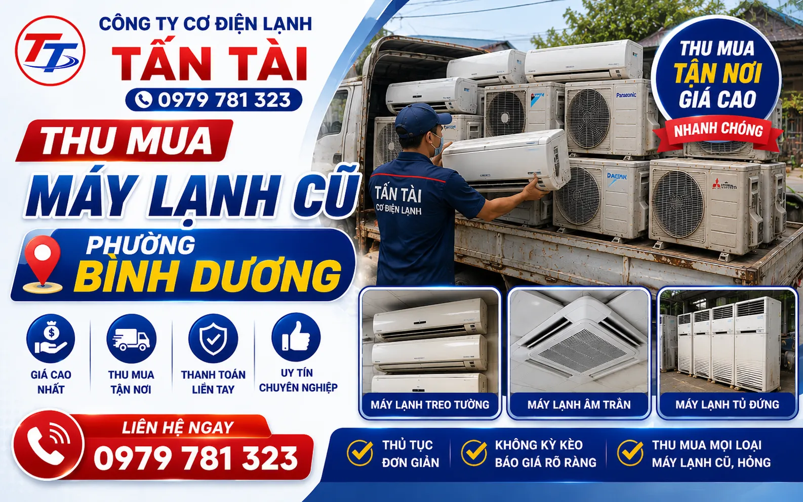 Thu mua máy lạnh cũ phường Bình Dương