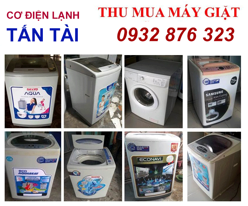 thu mua máy giặt cũ giá cao bình dương